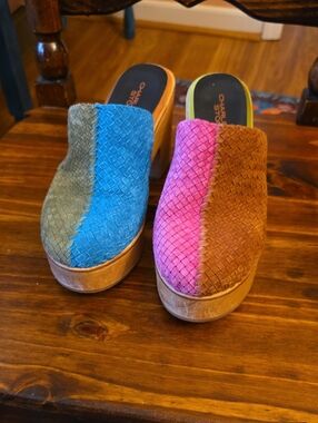 Charlotte Stone Marlo In Nassau Woven Suede Mules